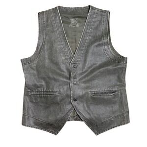 Vintage Boho Western Vest Koutons Originals Women's Size S/M Green/Gray